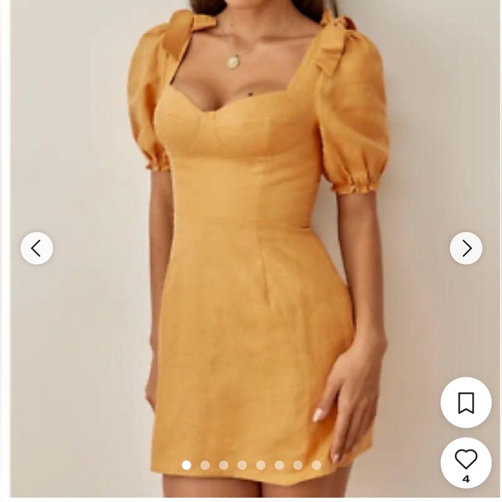 Reformation linen mini dress
